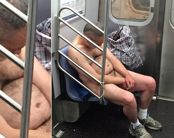 El hombre que viaja en subte desnudo