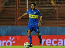 El juvenil Maroni jugando para la Reserva de Boca, con la 10 en la espalda El juvenil Maroni jugando para la Reserva de Boca, con la 10 en la espalda