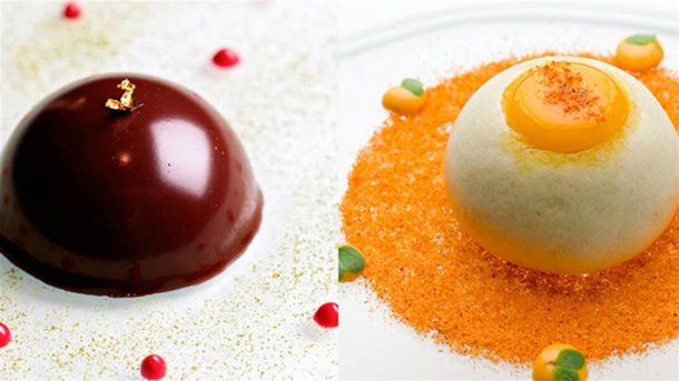 El bombón de yerba (izquierda) y el choripán hervido (derecha). Crédito: Javier Brichetto