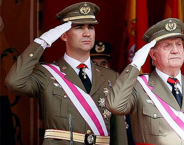 Felipe de Borbón y el rey Juan Carlos