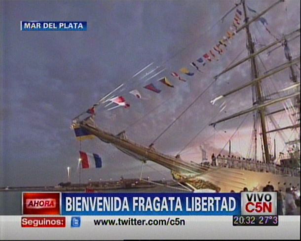 Seguí en vivo el recibimiento de la Fragata Libertad