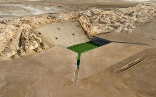 Diseñan un estadio bajo el desierto para el Mundial de Qatar