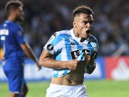 Lautaro Martínez celebra uno de sus goles al Cruzeiro