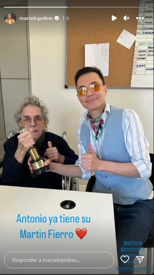 Marcelo Polino dio detalles de la salud de Antonio Gasalla tras visitarlo