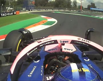 Paul Aron y el trompo que marcó su prueba con el Alpine de Colapinto