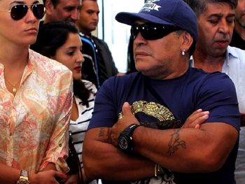 Rocío Oliva y Diego Maradona