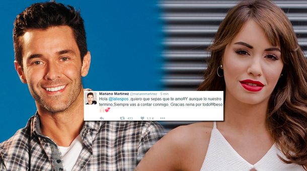 ¿Se arrepintió? El tuit de Mariano Martínez a Lali Espósito: ¡Quiero que sepas que te amo!