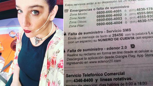 El descargo de Juana Repetto, embarazada y furiosa tras 17 horas sin luz