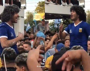 ¿Apareció Diego Maradona en los festejos por el pase a la final del Mundial?