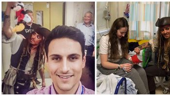 Johnny Depp visitó a niños enfermos en Londres. Johnny Depp visitó a niños enfermos en Londres.