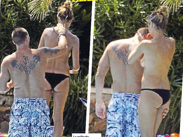 El topless de Heidi Klum junto a su novio guardaespalda