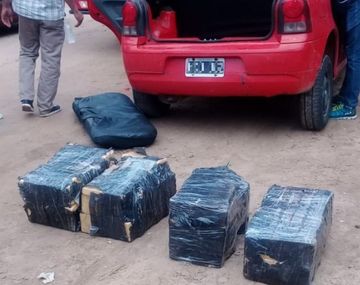 Corrientes: encuentran un cargamento de marihuana en un auto chocado. Crédito: Diario El Libertador