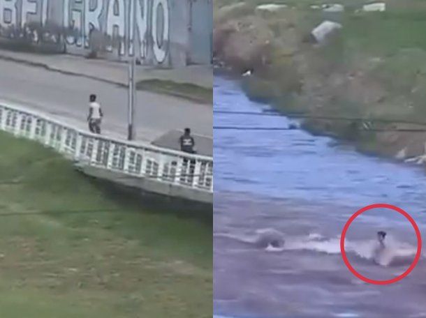 Insólito: un ladrón se tiró a un río en Córdoba para escapar de la policía
