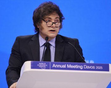 Javier Milei en Davos.
