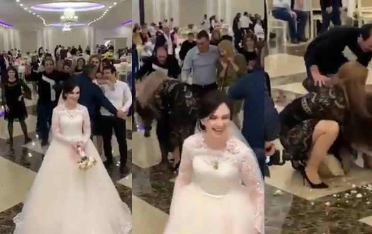 ¿No será mucho? Dos mujeres se agarraron de los pelos por un ramo de novia