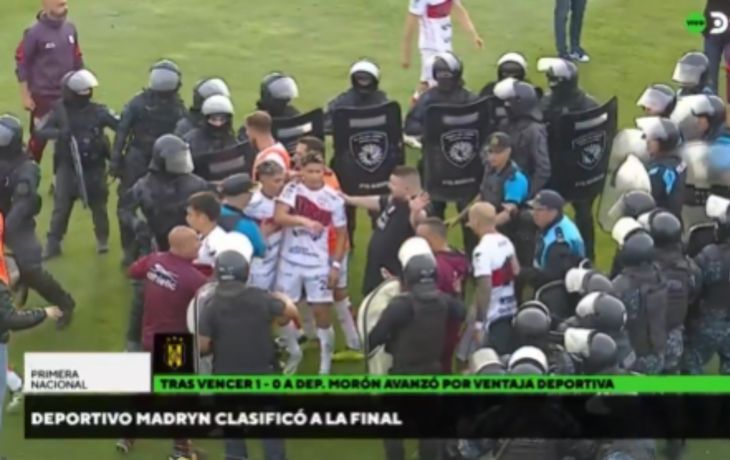 Con polémica y batalla campal, Madryn le ganó a Morón y jugará la final