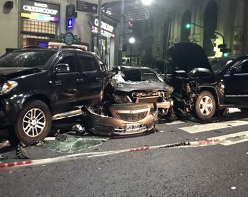 Cuatro autos involucrados en un choque en Abasto