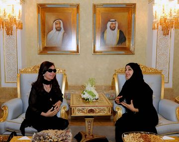 Cristina Fernández está en Abu Dhabi para iniciar su gira