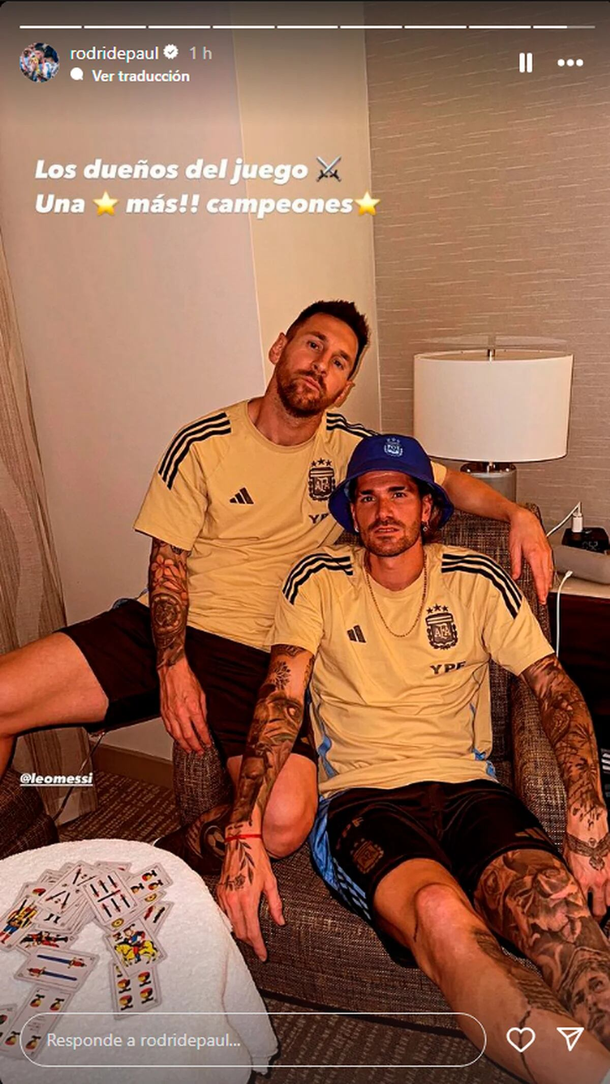 Rodrigo De Paul y Lionel Messi, campeones de truco en la Copa América 2024. Rodrigo De Paul y Lionel Messi, campeones de truco en la Copa América 2024.