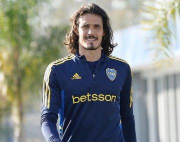 Así fue el primer entrenamiento de Cavani en Boca
