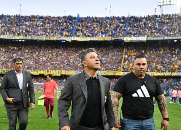 Marcelo Gallardo, en la Bombonera. Marcelo Gallardo, en la Bombonera.