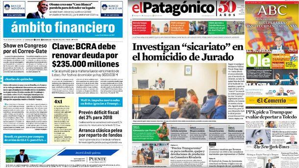 Mirá las tapas de los diarios