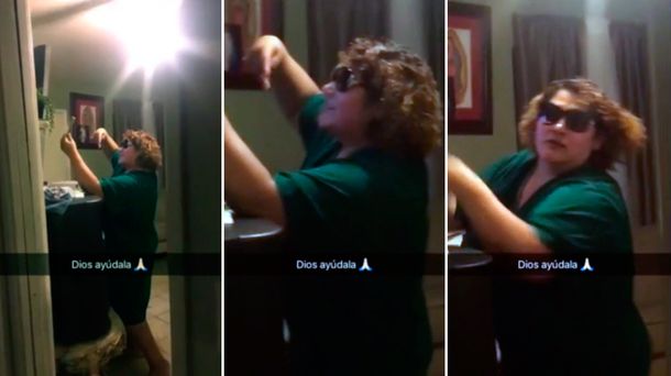 VIDEO: La reacción viral de una madre que se estaba tomando una selfie