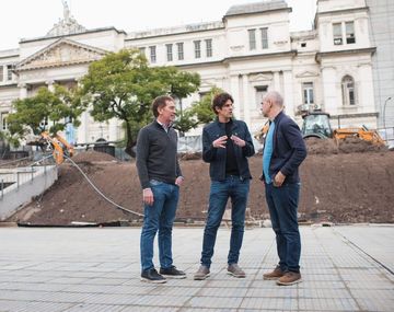 Diego Santilli, Martín Lousteau y Horacio Rodríguez Larreta