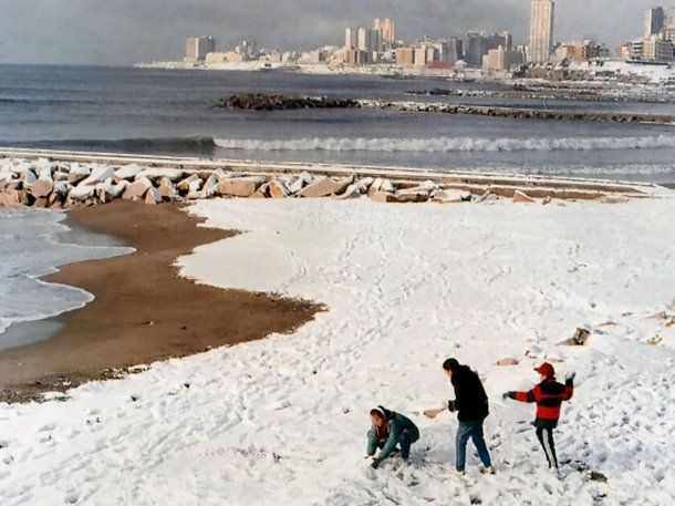 Nieve en Mar del Plata