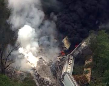 Susto en Baltimore por un tren que descarriló