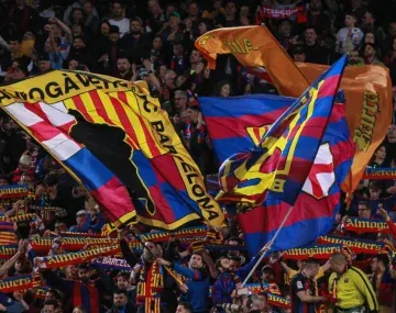 Fuerte sanción al Barcelona por un cartel con un lema nazi en la Champions