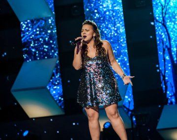 Karen Lara sorprendio a Marcelo Tinelli en Canta Conmigo Ahora. 