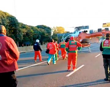 Un motoquero fue trasladado en helicóptero tras un choque en la General Paz