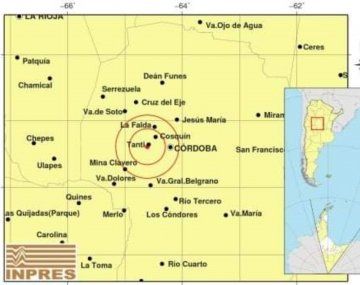 Fuerte sismo sacudió a Córdoba este jueves