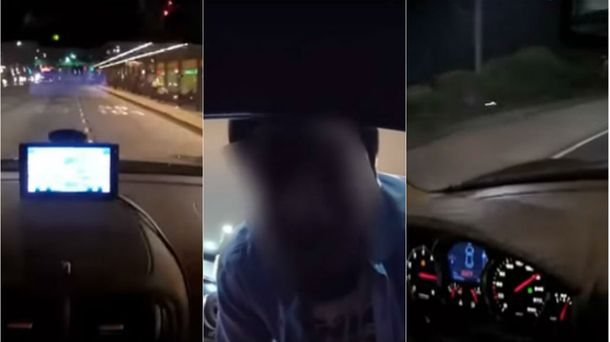 Corrieron una picada por la Ciudad y se filmaron