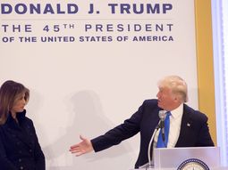 Trump y su mujer, Melania Trump y su mujer, Melania