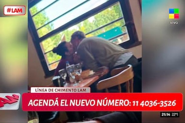La foto a puro beso que confirma el nuevo romance de Julieta Díaz. Foto: Captura (América) La foto a puro beso que confirma el nuevo romance de Julieta Díaz. Foto: Captura (América)