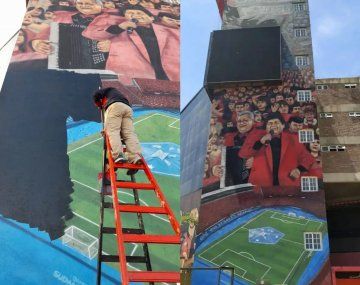 Por qué Colón tapó el mural de Los Palmeras que había en su estadio