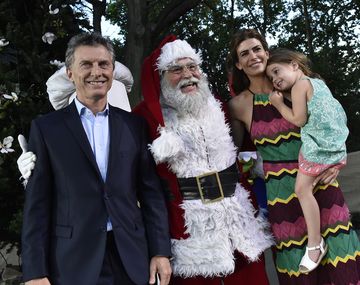 Macri recibió a Papá Noel en la quinta de Olivos