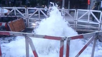 una laguna en las canitas: se rompio un cano de agua una laguna en las canitas: se rompio un cano de agua