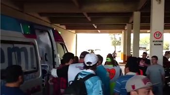 El hincha que recibió un disparo en el ojo El hincha que recibió un disparo en el ojo