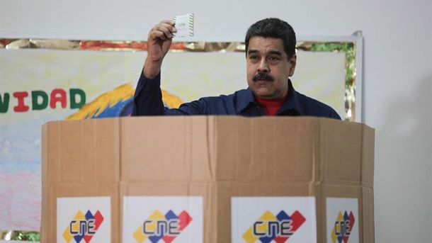 Nicolás Maduro tras votar en las municipales de este domingo