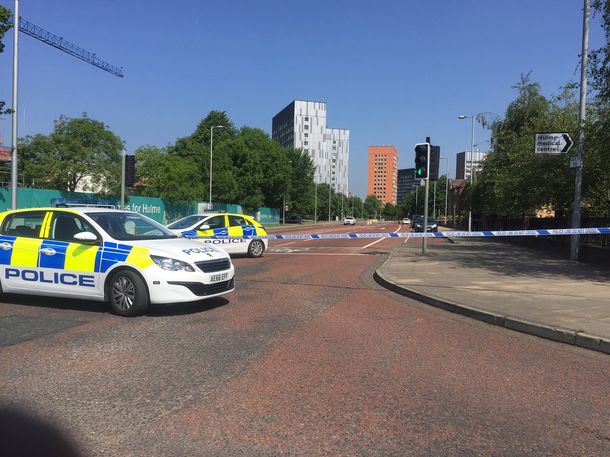 Falsa alarma de bomba en Manchester - Crédito:&nbsp;@Julian5News