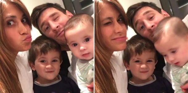 VIDEO: mirá el divertido show de caras y gestos de la familia Messi