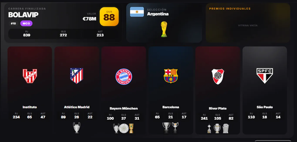 Copero: cómo es el videojuego viral y gratuito que permite simular la carrera de un futbolista en dos minutos Copero: cómo es el videojuego viral y gratuito que permite simular la carrera de un futbolista en dos minutos