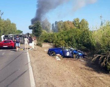 Choque entre una Ferrari y un Lamborghini deja dos muertos en Italia