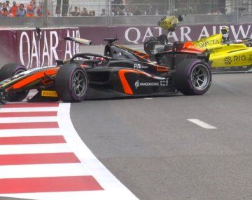 Fuerte choque en la F2: la arriesgada maniobra que provocó la bandera roja