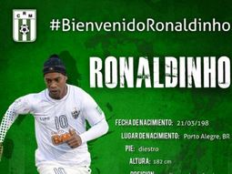 Club uruguayo anunció llegada de Ronaldinho, pero todo fue una broma