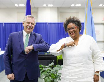 Alberto Fernández se reunió con la Primera Ministra de Barbados
