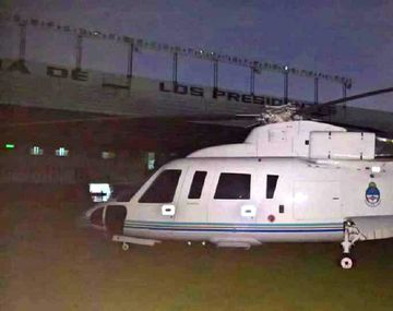 Helicóptero presidencial en All Boys
